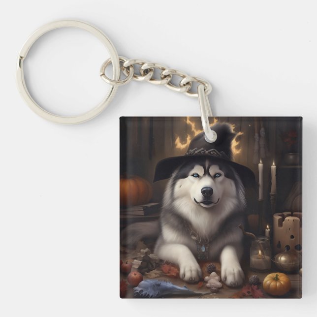 Malamute d'Alaska Citrouilles Halloween Épouvantab (Devant)