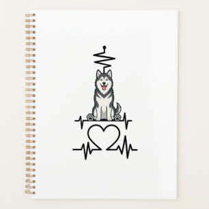 Malamute d'Alaska Rythme Cardiaque Ligne Cœur Patt