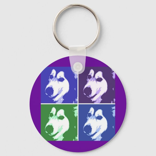 Malamute Dog Keychain (Front)