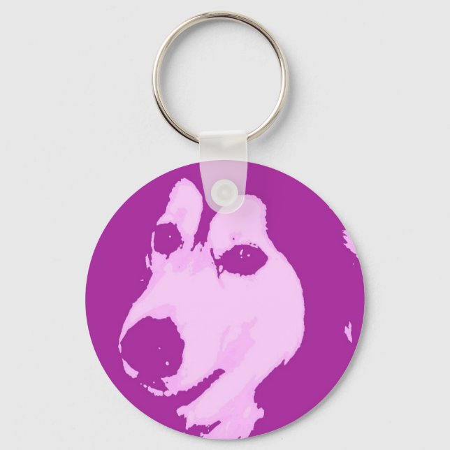 Malamute Dog Keychain (Front)