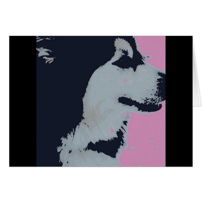 Malamute Dog Pop Art (Front Horizontal)