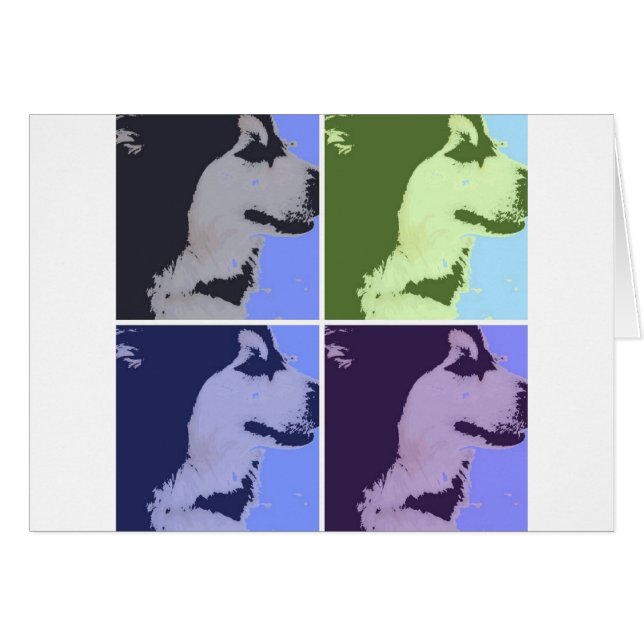 Malamute Dog Pop Art (Front Horizontal)