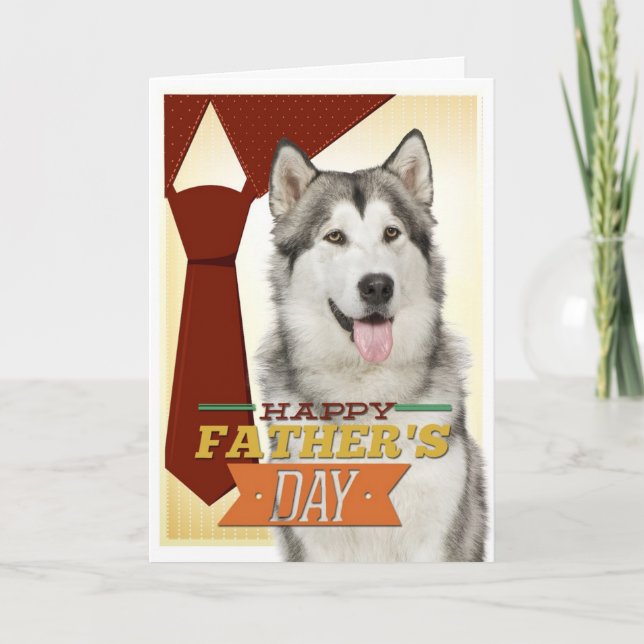 Malamute Father's Day Card (Front)