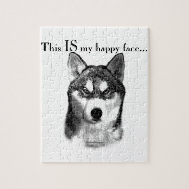 Malamute Happy Face Jigsaw Puzzle (Vertical)