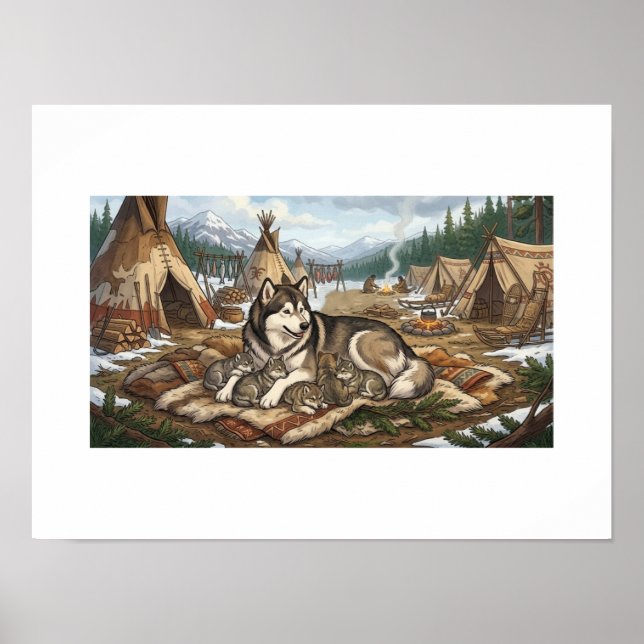 Malamute Mother Version 2  Poster (Front)