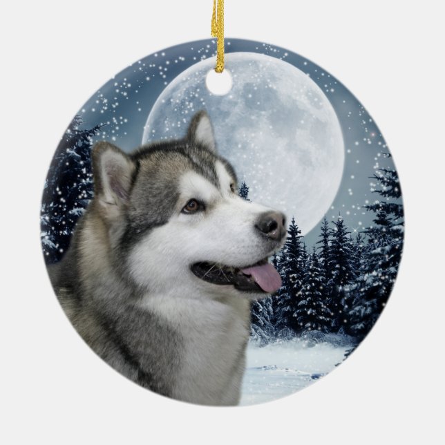 Malamute Ornament (Back)