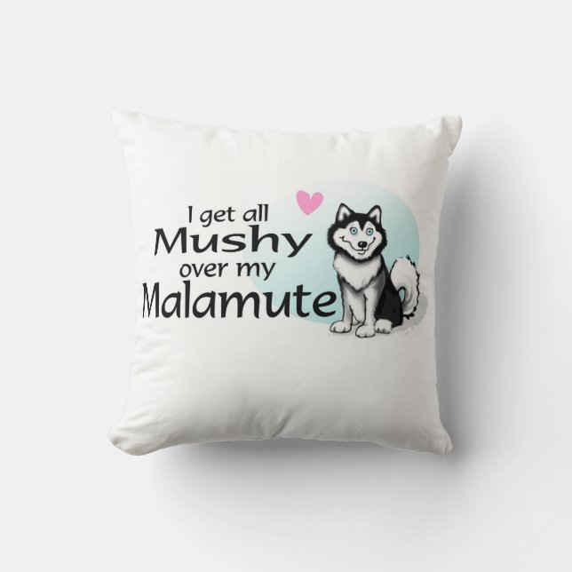 Malamute throw pillow (Front)