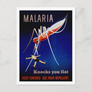 Malaria Kills Postcard