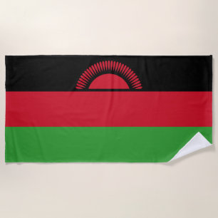 Malawi Flag Beach Towel