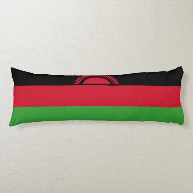 Malawi Flag Body Pillow (Front)