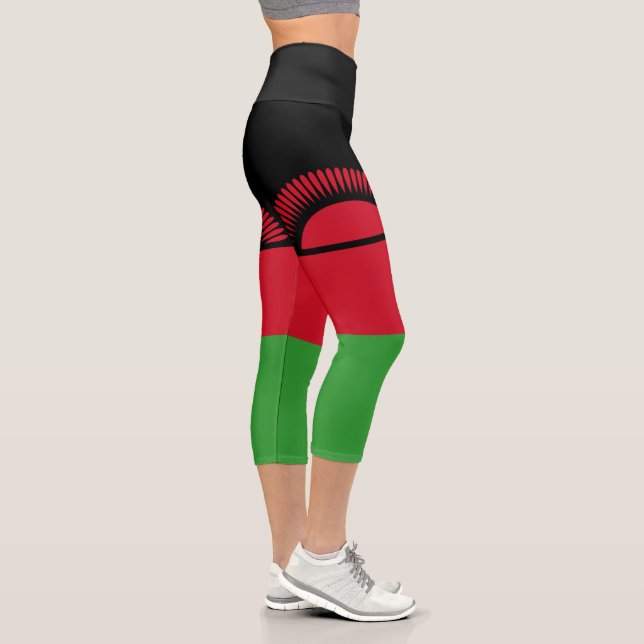 Malawi Flag Capri Leggings (Right)