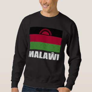 Malawi Flag Grunge Vintage Souvenir Malawi Sweatshirt