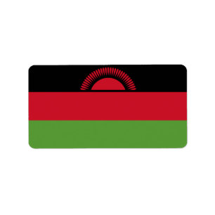 Malawi flag label