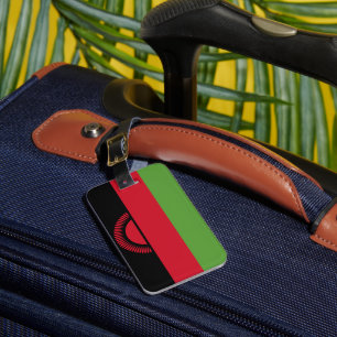 Malawi flag luggage tag