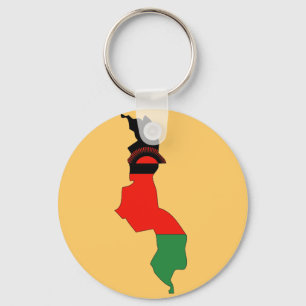 Malawi flag map keychain