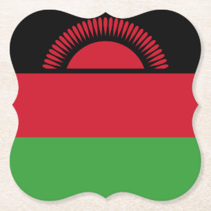Malawi Flag Paper Coaster