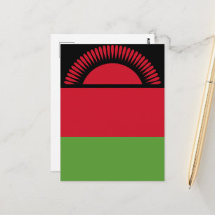 Malawi flag postcard