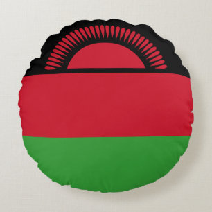 Malawi Flag Round Pillow