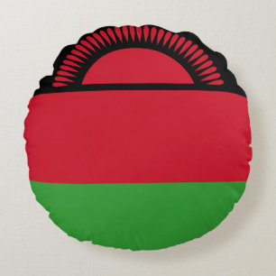 Malawi Flag Round Pillow