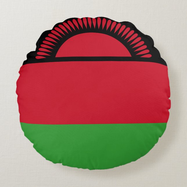 Malawi Flag Round Pillow (Front)