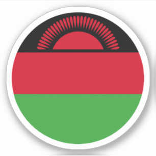 Malawi Flag Round Sticker