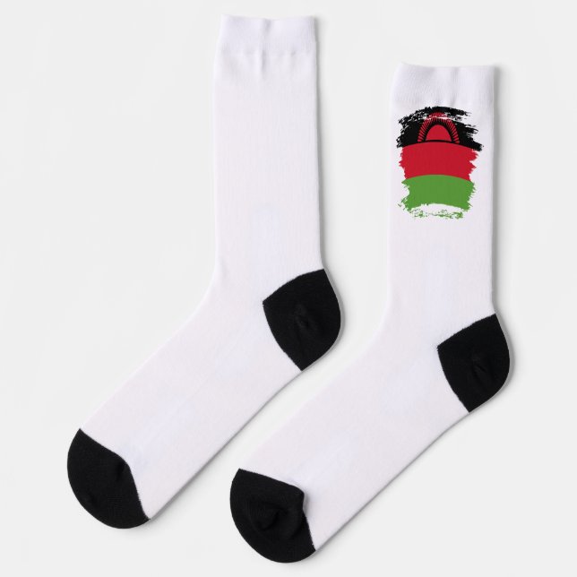 Malawi flag socks (Left)