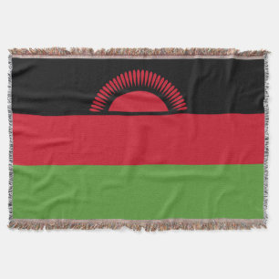 Malawi flag throw blanket