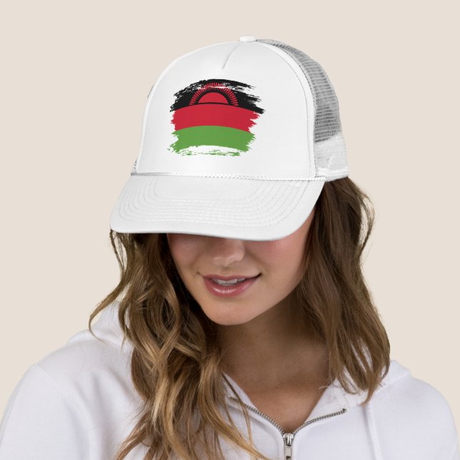 Malawi flag trucker hat (In Situ)