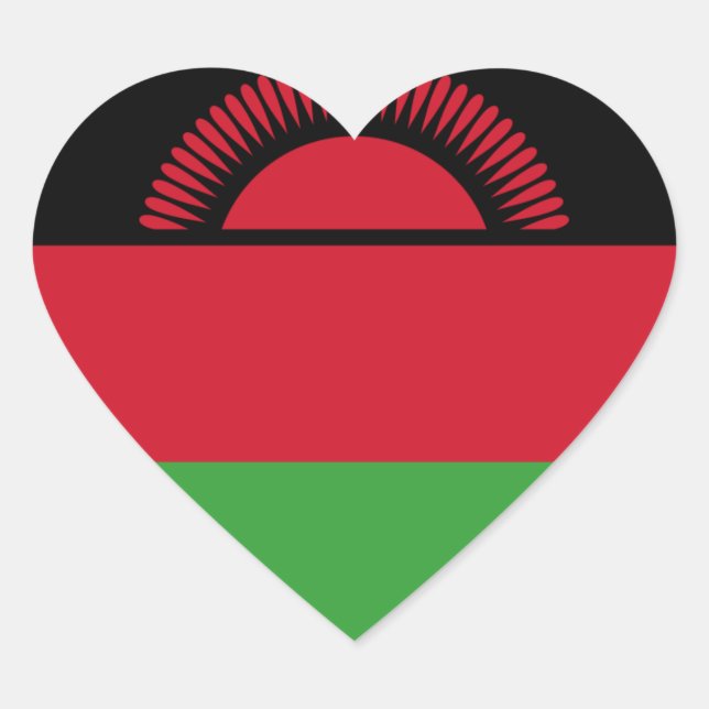 malawi heart sticker (Front)