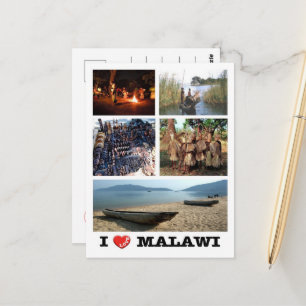 Malawi - I Love - Postcard