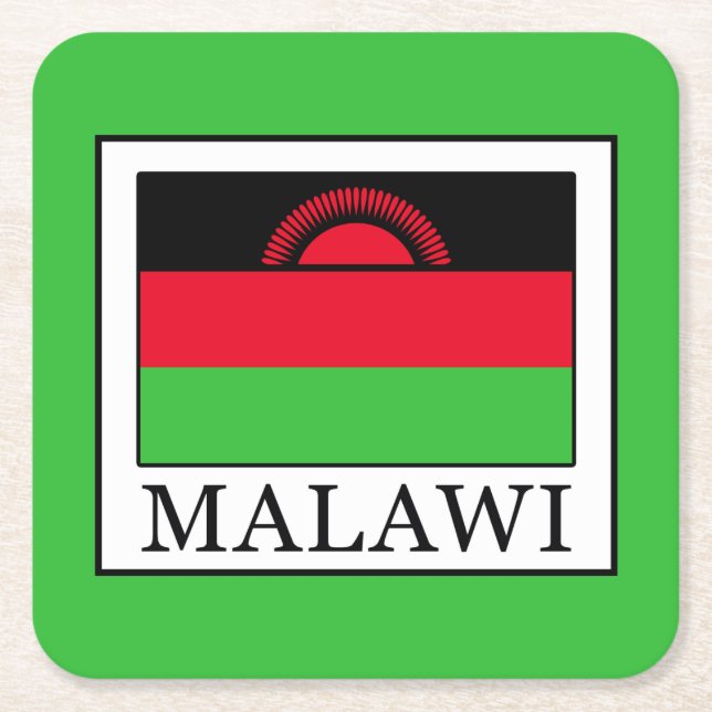 Malawi Square Paper Coaster (Front)