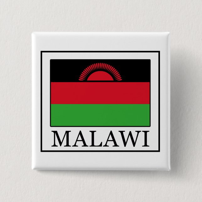 Malawi sticker 2 inch square button (Front)