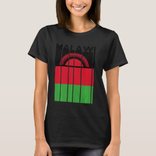 Malawi T Shirt Vintage Malawi Flag Tee Malawian Fl