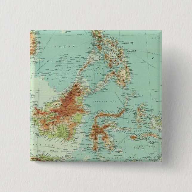 Malay Archipelago 2 Inch Square Button (Front)