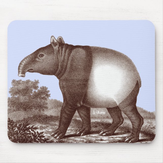 Malay Tapir in a Landscape background customizable Mouse Pad (Front)