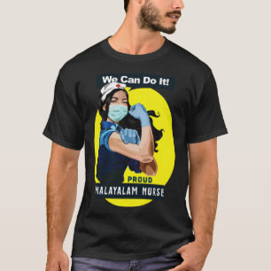 Malayalam Proud Frontline Worker Rosie Riveter Nur T-Shirt