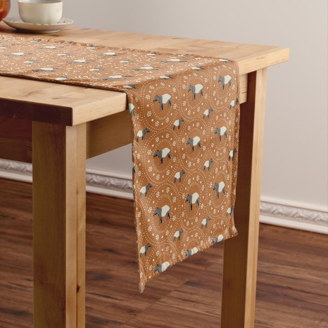 Malayan or Asian Tapir Animal Patterned Short Table Runner (In Situ)