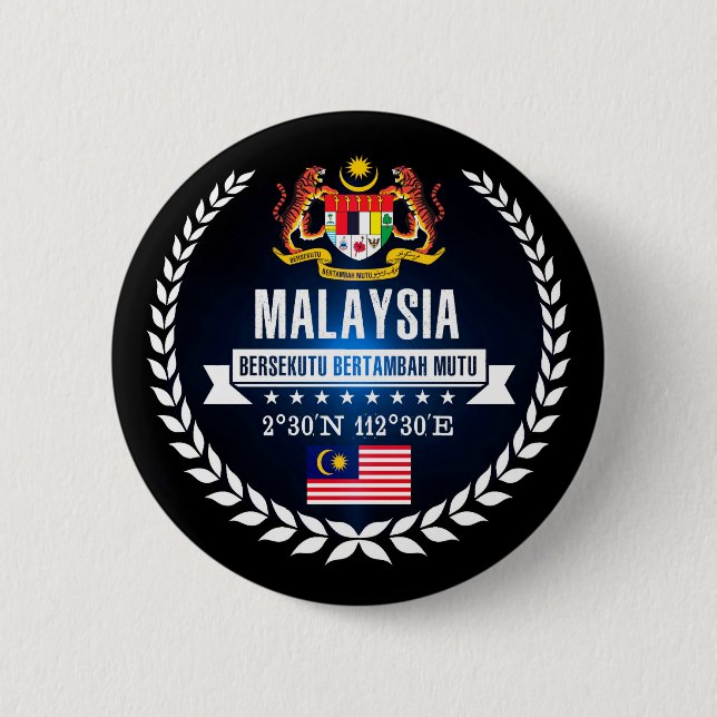 Malaysia 2 Inch Round Button (Front)