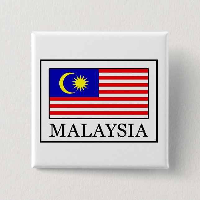 Malaysia 2 Inch Square Button (Front)