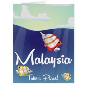Malaysia Cartoon travel poster