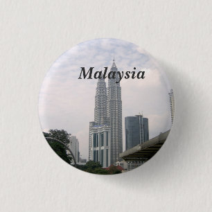 Malaysia Cityscape 1 Inch Round Button