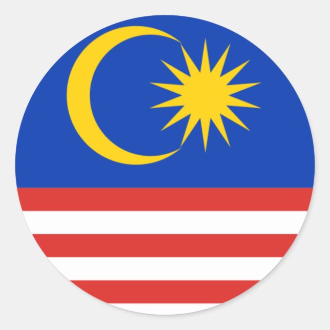 malaysia classic round sticker (Front)