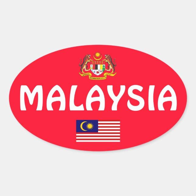 Malaysia European Oval Style Sticker (Front)