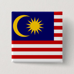 Malaysia Flag 2 Inch Square Button