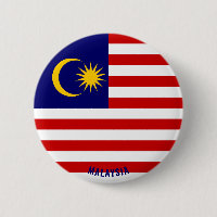 Malaysia Flag Charming Patriotic Button