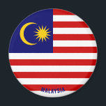 Malaysia Flag Charming Patriotic Magnet<br><div class="desc">Malaysia Flag Charming Patriotic Magnet with the Malaysia flag displayed all over the magnet. Country name is subtly integrated in the design on the bottom. Text is fully customizable using "Customize it!" feature. This beautiful Malaysia Magnet is the stylish gift for any occasion. © 2022 CountriesOfTheWorld</div>