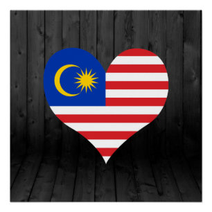 Malaysia flag coloured poster