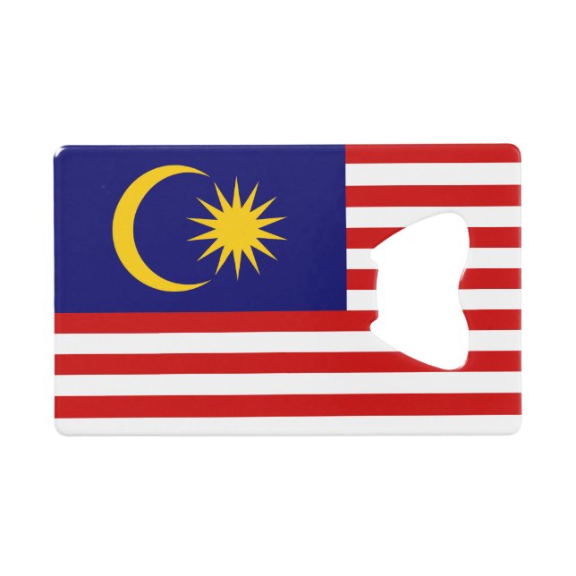 Malaysia Flag Credit Card Bottle Opener (Front (Horizontal))