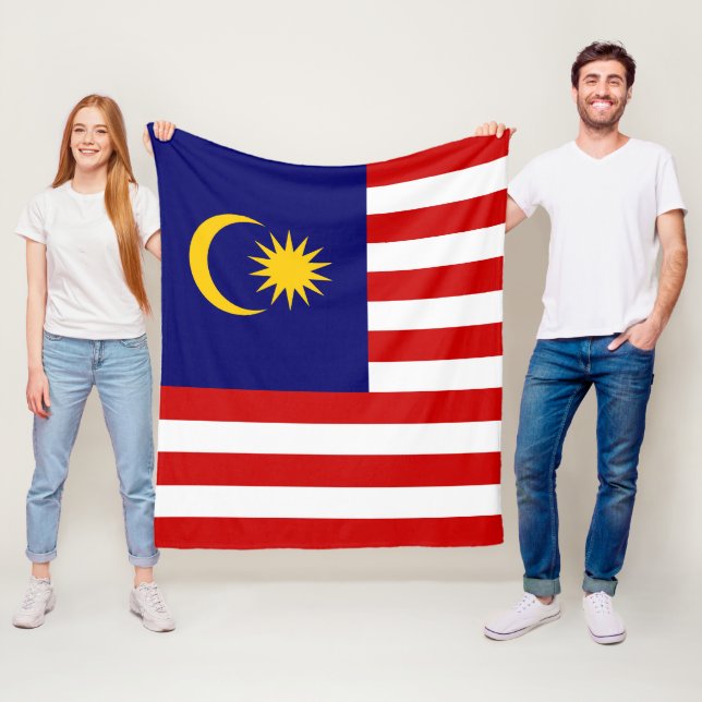 Malaysia flag fleece blanket (In Situ)