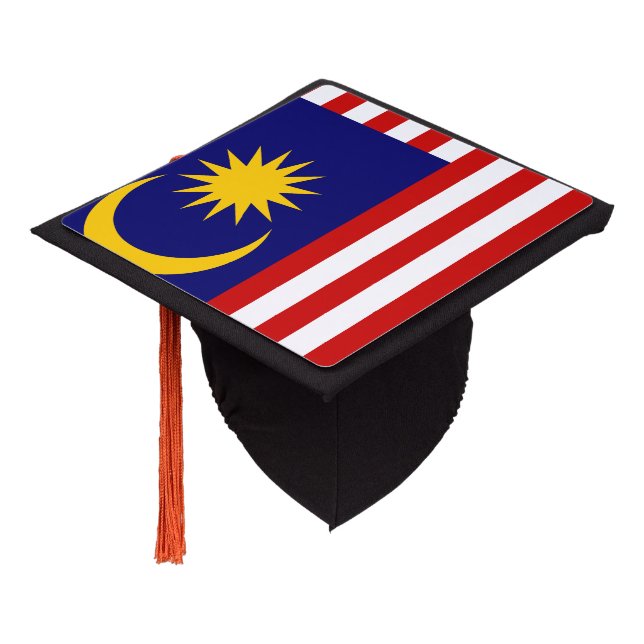 Malaysia Flag Graduation Cap Topper (Angled)